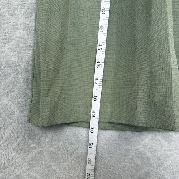 Vtg Puff Sleeve Tea Dress 8 Green Cottage Modest Grandma Prairie Garden 80s 90s - Picture 12 of 15